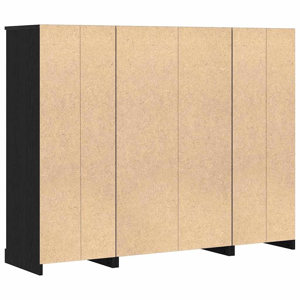 Highboard Schwarze Eiche 132x35,5x103,5 cm Ingenieurholz